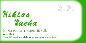 miklos mucha business card