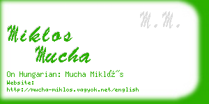 miklos mucha business card